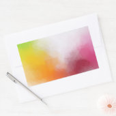Trendy Abstracte Kunstwerk Kleurrijke Lege Sjabloo Rechthoekige Sticker (Envelop)