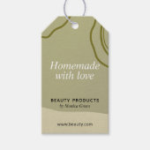 Trendy Abstracte minimalistische zelfgemaakte busi Cadeaulabel (Voorkant)