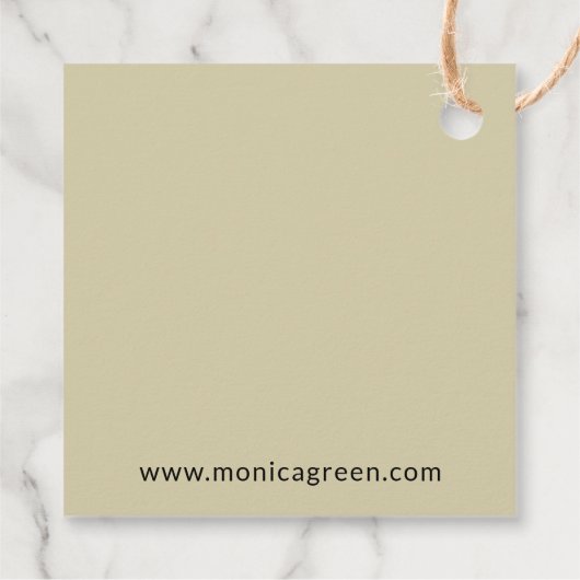 Trendy Abstracte minimalistische zelfgemaakte scho Bedankjes Labels (Achterkant)