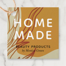 Trendy Abstracte minimalistische zelfgemaakte scho Bedankjes Labels