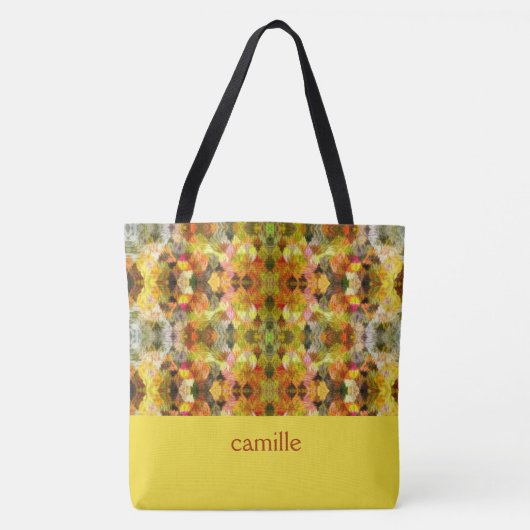 Trendy Abstracte Monogrammed Canvas tas (Voorkant)