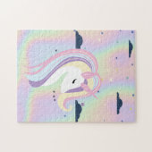 Trendy Abstracte Ombre Unicorn Stars Legpuzzel (Horizontaal)