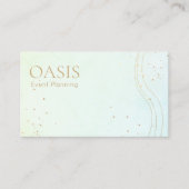 Trendy Abstracte Ombre Waterverf met Gold Accents Visitekaartje (Voorkant)