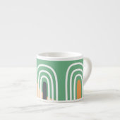 Trendy abstracte organische kunst ontwerp espresso kop (Voorkant rechts)