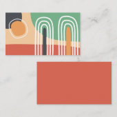 Trendy abstracte organische kunst ontwerp informatiekaartje (Voorkant / Achterkant)