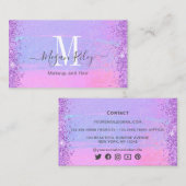 Trendy Abstracte Paarse Roze Ombre Waterverf Wash Visitekaartje (Voorkant / Achterkant)