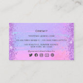 Trendy Abstracte Paarse Roze Ombre Waterverf Wash Visitekaartje (Achterkant)