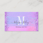 Trendy Abstracte Paarse Roze Ombre Waterverf Wash Visitekaartje (Voorkant)