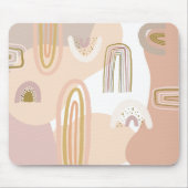 Trendy Abstracte regenboogpatronen Moderne werkrui Muismat (Voorkant)