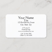 Trendy Abstracte Rode Bubble Swoosh Professional Visitekaartje (Achterkant)