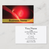 Trendy Abstracte Rode Bubble Swoosh Professional Visitekaartje (Voorkant / Achterkant)