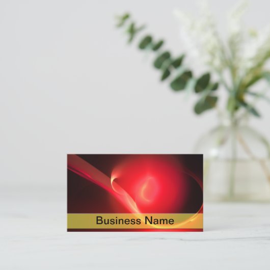 Trendy Abstracte Rode Bubble Swoosh Professional Visitekaartje (Staand voorkant)