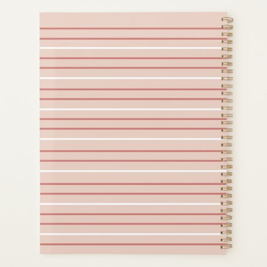 Trendy Abstracte Roze Tuinman 2025 Planner (Achterkant)