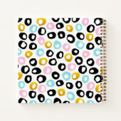 Trendy Abstracte Stippenpatroon Monogram Notitieboek (Achterkant)