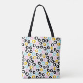Trendy Abstracte Stippenpatroon Monogram Tote Bag (Achterkant)