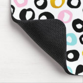 Trendy abstracte stippenpatroon muismat (Hoek)