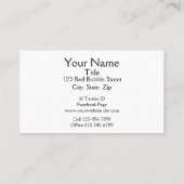 Trendy Abstracte Techno Green Bubble Streak Visitekaartje (Achterkant)