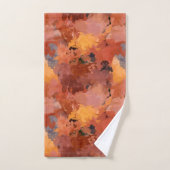 Trendy Abstracte Terracotta Roest Bruin Bad Handdoek (Handdoek)
