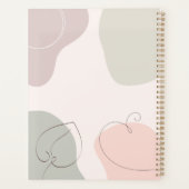 Trendy Abstracte vorm schetst lederen monogram Planner (Achterkant)