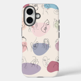 Trendy Abstracte vrouw Line Art iPhone Case