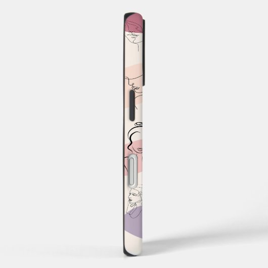 Trendy Abstracte vrouw Line Art iPhone Case (Achterkant / Rechts)