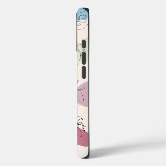 Trendy Abstracte vrouw Line Art iPhone Case (Achterkant / Links)