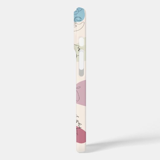 Trendy Abstracte vrouw Line Art iPhone Case (Achterkant / Links)