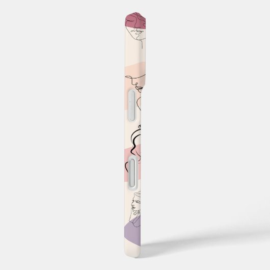 Trendy Abstracte vrouw Line Art iPhone Case (Achterkant / Rechts)
