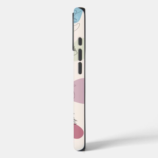 Trendy Abstracte vrouw Line Art iPhone Case (Achterkant / Links)