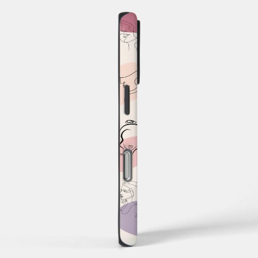 Trendy Abstracte vrouw Line Art iPhone Case (Achterkant / Rechts)