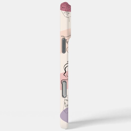 Trendy Abstracte vrouw Line Art iPhone Case (Achterkant / Rechts)