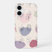 Trendy Abstracte vrouw Line Art iPhone Case 16 Hoesje (Achterkant)