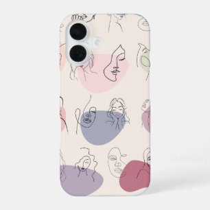 Trendy Abstracte vrouw Line Art iPhone Case 16 Hoesje