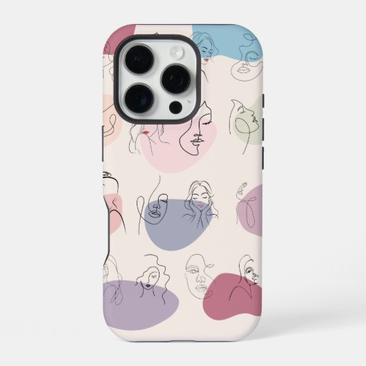 Trendy Abstracte vrouw Line Art iPhone Case Hoesje (Achterkant)