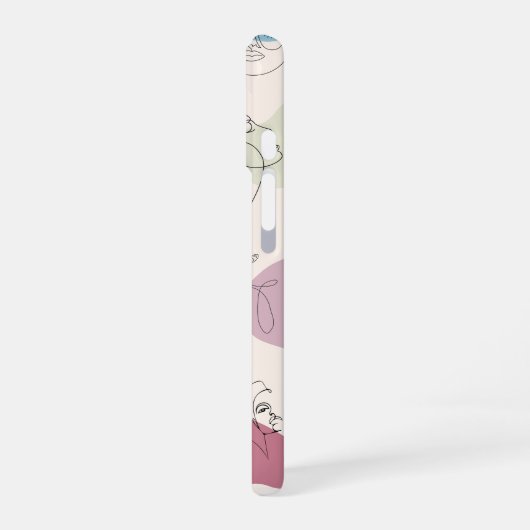 Trendy Abstracte vrouw Line Art iPhone Case iPhone 16 Hoesje (Linkerkant)