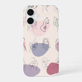 Trendy Abstracte vrouw Line Art iPhone Case iPhone 16 Hoesje