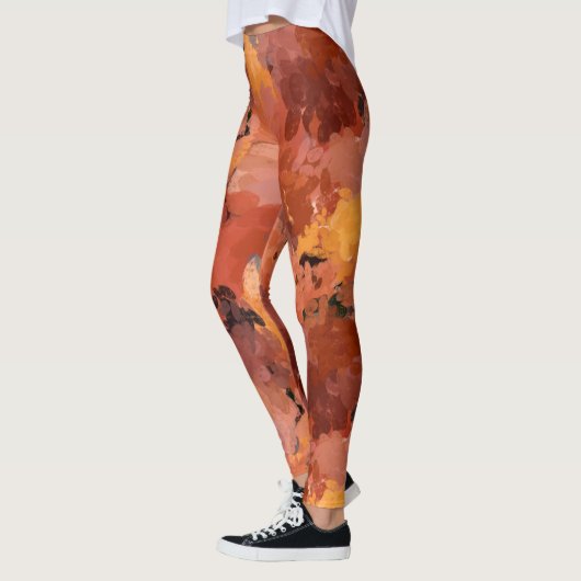 Trendy Abstracte Waterverf kunst Leggings (Links)