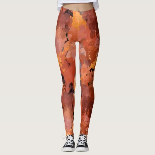 Trendy Abstracte Waterverf kunst Leggings (Voorkant)