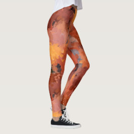 Trendy Abstracte Waterverf kunst Leggings