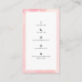 Trendy abstracte waterverf sociale media visitekaartje (Achterkant)