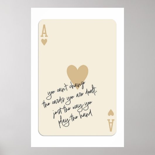 Trendy Ace of Hearts Poster (Voorkant)
