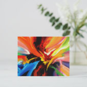 Trendy Acrylverf Sjabloon Moderne Abstracte Briefkaart (Staand voorkant)