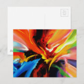 Trendy Acrylverf Sjabloon Moderne Abstracte Briefkaart (Voorkant / Achterkant)