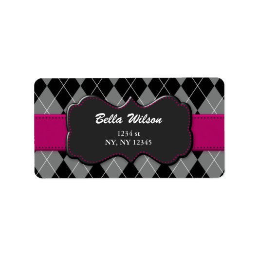 Trendy adreslabel etiket (Voorkant)