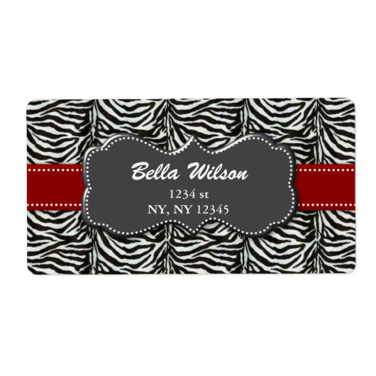 Trendy adreslabel etiket (Voorkant)