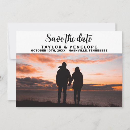 Trendy Adventure Travel Wedding Save the Date (Voorkant)