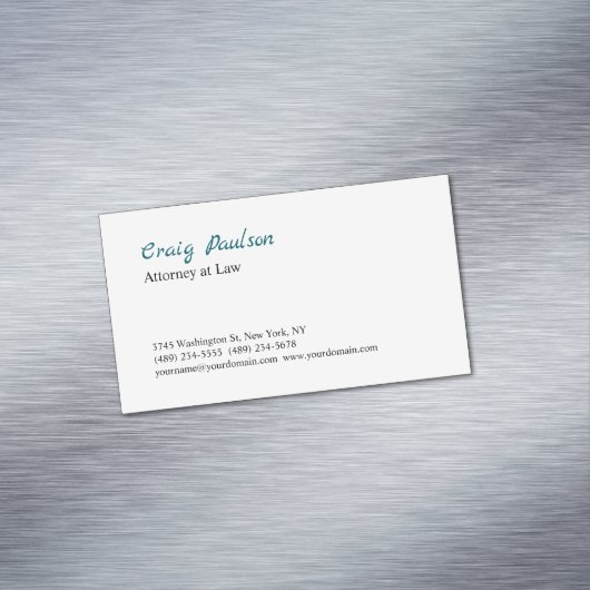 Trendy advocaat bij Law Unique Special Magnetisch Visitekaartje (Voorbeeld)