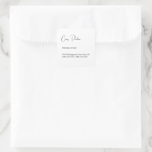 Trendy advocaat bij Law Unique Special Vierkante Sticker (Tas)