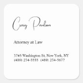 Trendy advocaat bij Law Unique Special Vierkante Sticker (Voorkant)