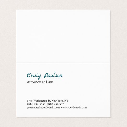 Trendy advocaat bij Law Unique Special Visitekaartje (Buitenkant ongevouwen)